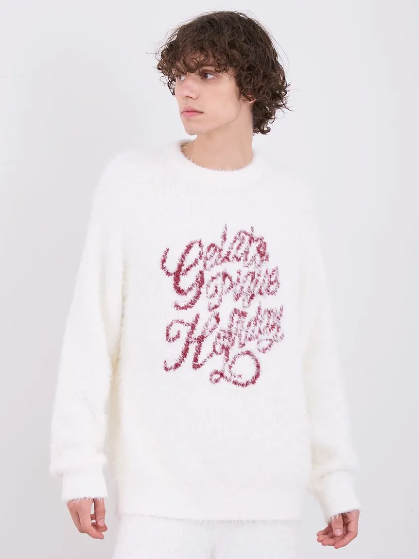 Mens Feather Pullover Sweater