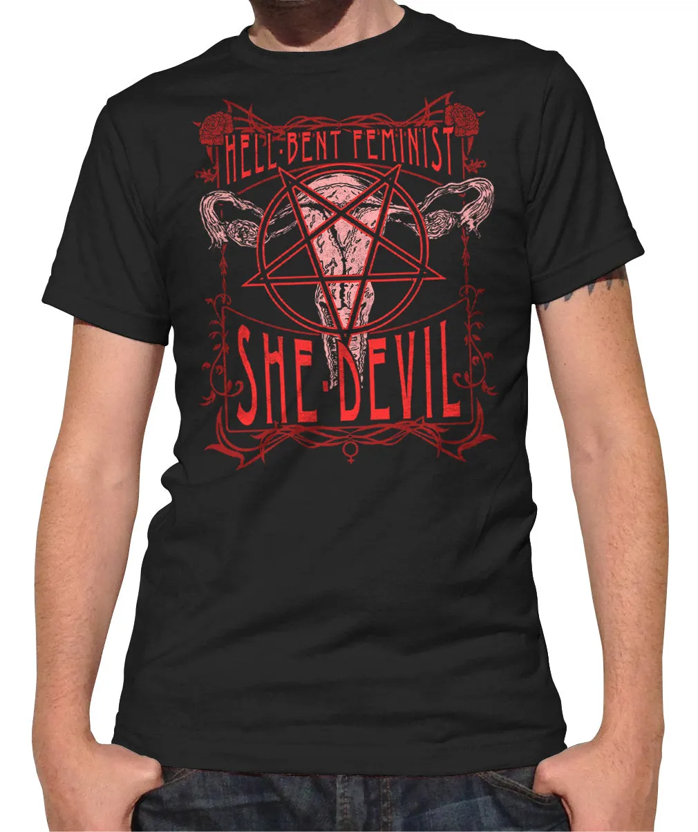 Men's Hell-Bent Feminist She-Devil T-Shirt