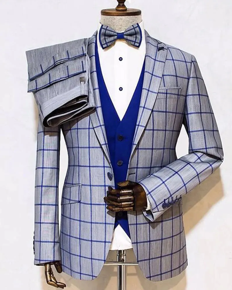 Mens Suit Simple Business Elegant Fashion Gentleman Suit Slim 2-piece Suit ( Jacket   Pants ) High-end Brand Formal Business Men