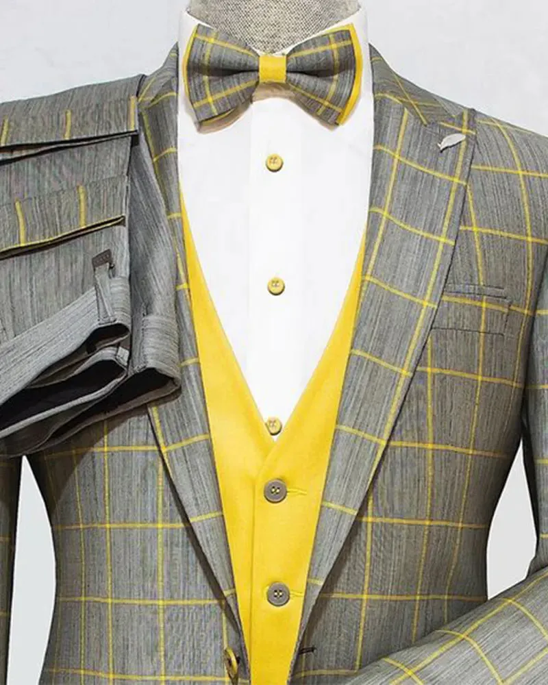 Mens Suit Simple Business Elegant Fashion Gentleman Suit Slim 2-piece Suit ( Jacket   Pants ) High-end Brand Formal Business Men