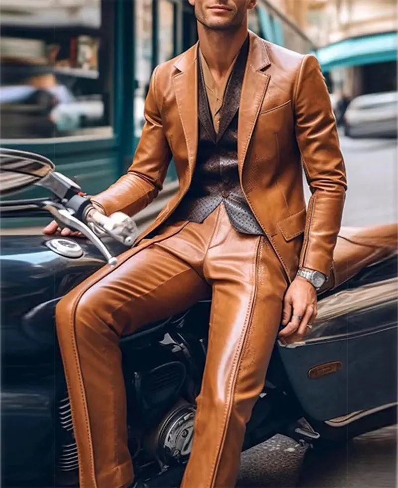 Mens Suit Simple Business Elegant Fashion Gentleman Suit Slim 2-piece Suit ( Jacket   Pants ) High-end Brand Formal Business Men