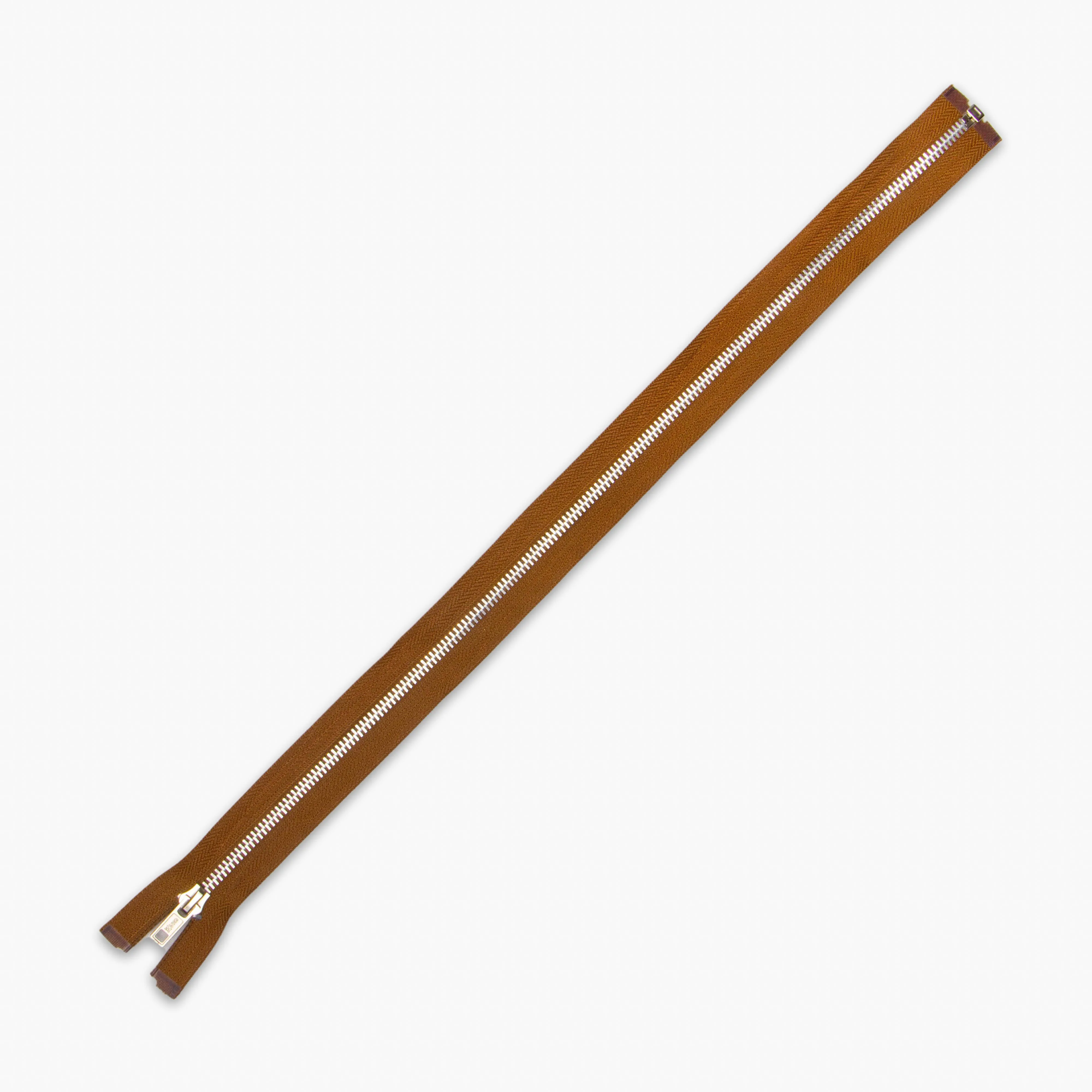 Metal Zips Brown Open End (4 Sizes)
