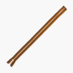 Metal Zips Brown Open End (4 Sizes)