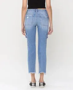 Mightily Mid Rise Slim Straight Cargo