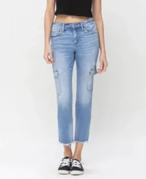 Mightily Mid Rise Slim Straight Cargo