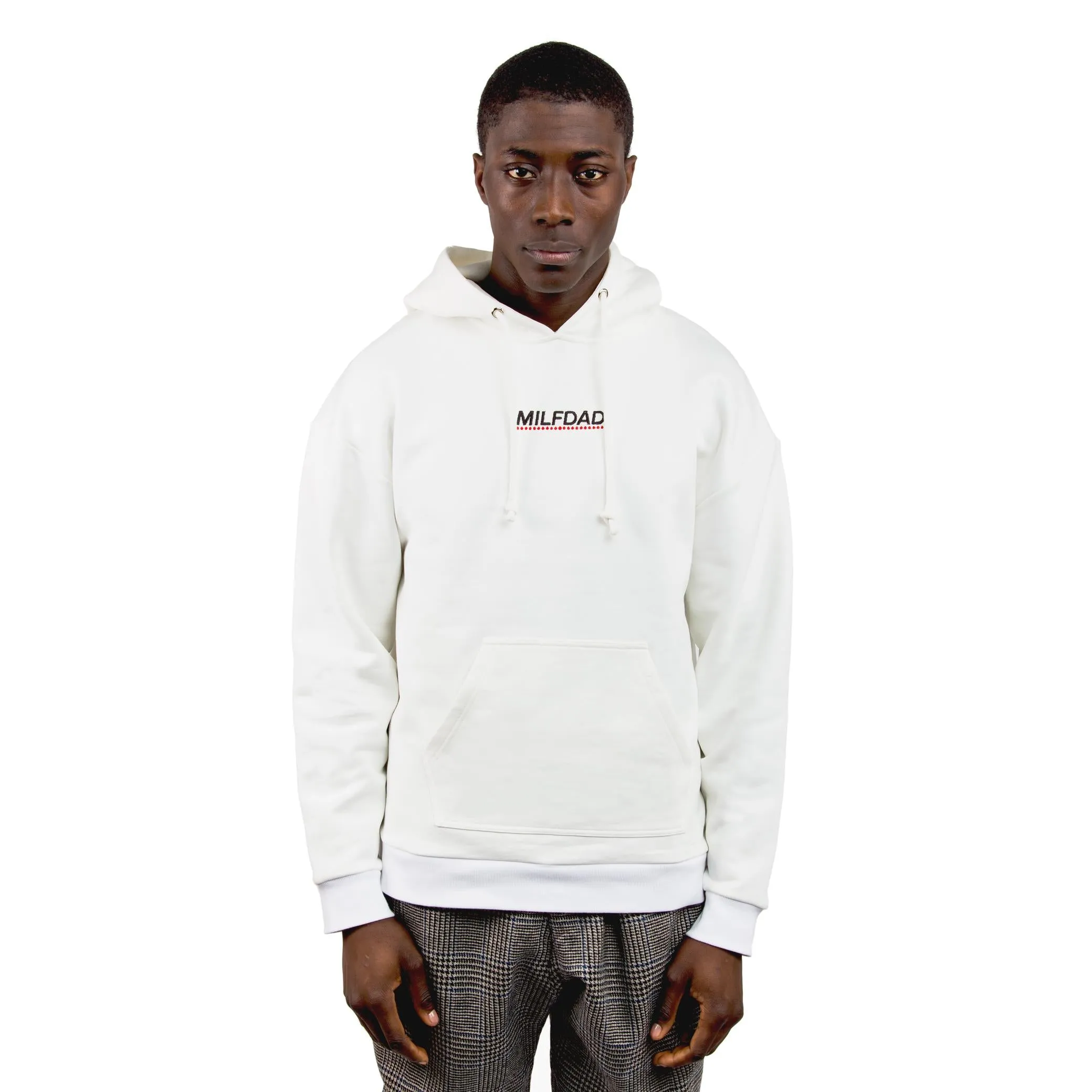Milfdad Logo Hoodie - White