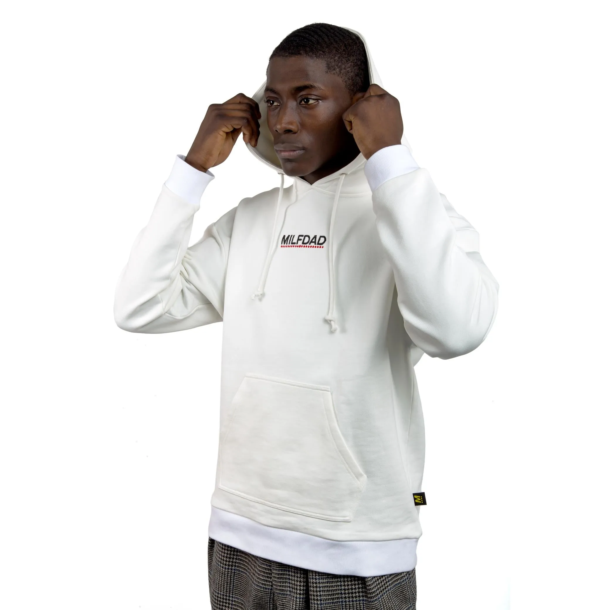 Milfdad Logo Hoodie - White