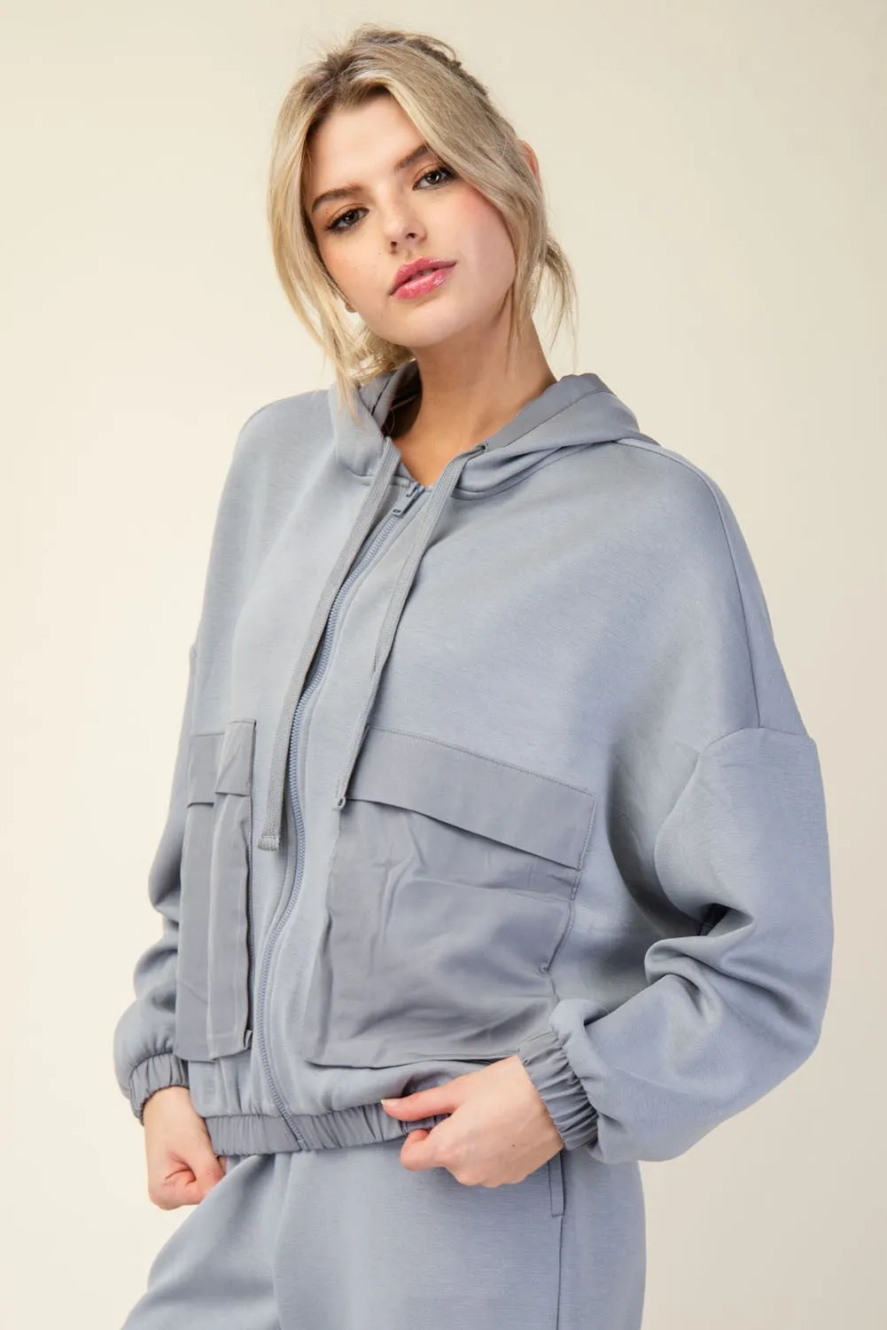 Modal Scuba Pocket Hoodie Jacket | RAE MODE