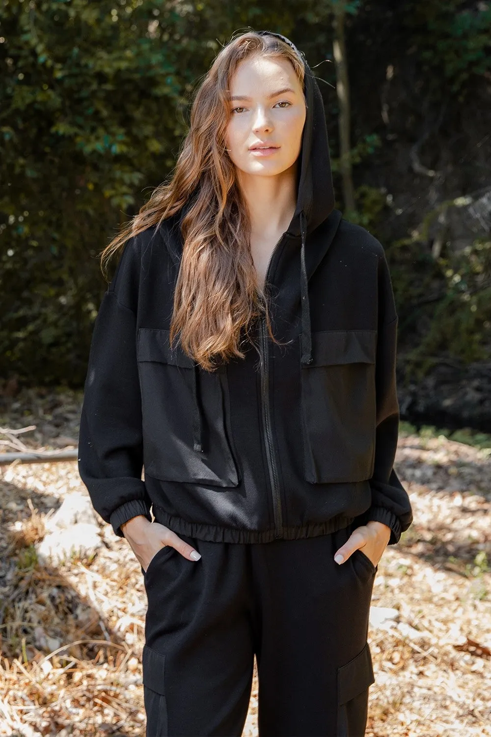 Modal Scuba Pocket Hoodie Jacket | RAE MODE