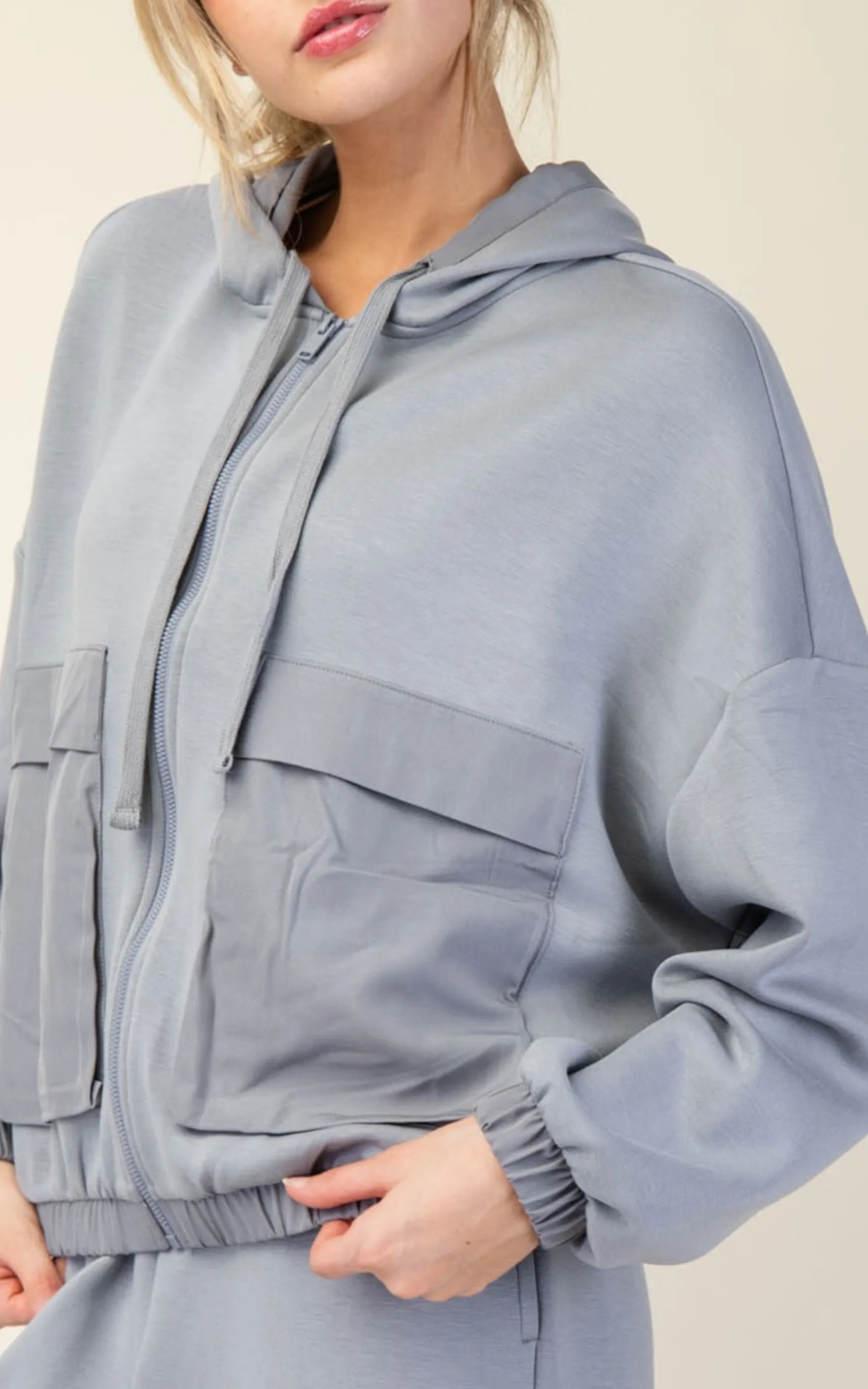Modal Scuba Pocket Hoodie Jacket | RAE MODE