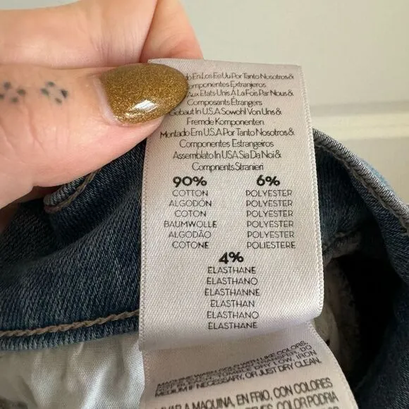Mother Undone Hem Dropout Jeans in Cliffhanger