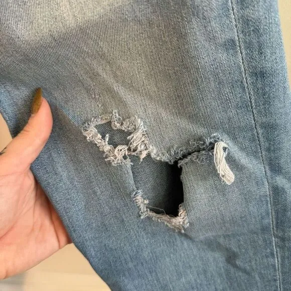 Mother Undone Hem Dropout Jeans in Cliffhanger