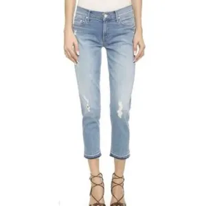Mother Undone Hem Dropout Jeans in Cliffhanger