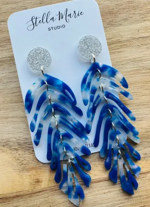 MULTIPLE COLORS: Acrylic Feather Earrings