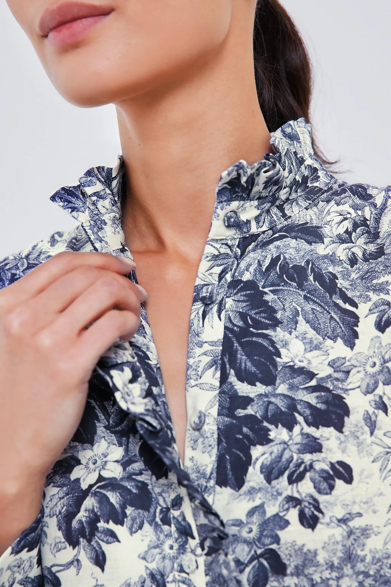 Navy Blue Toile Tate Dress