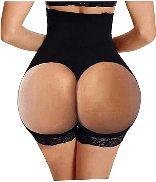 Nebility Women Butt Lifter Body Shaper Panty Tummy Control Hi-Waisted Shapewear, Black- Size M/L