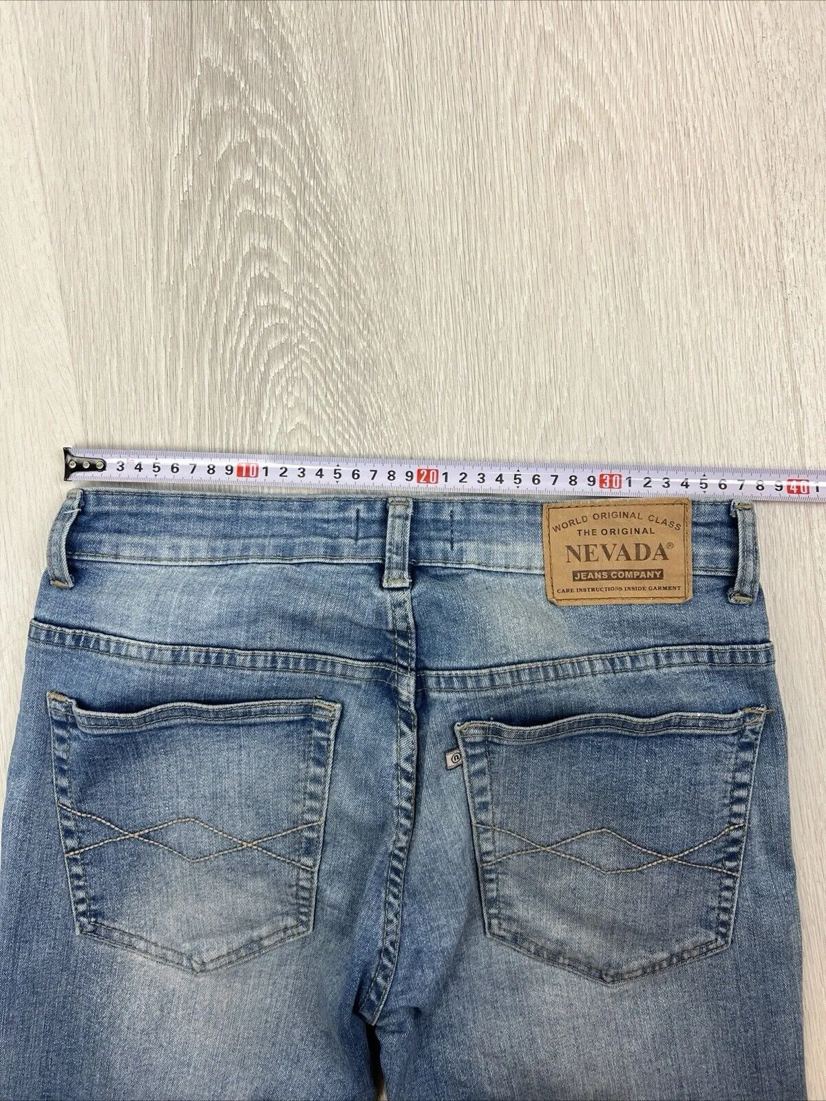 Nevada Mens Blue Slim Denim Jeans Size 30