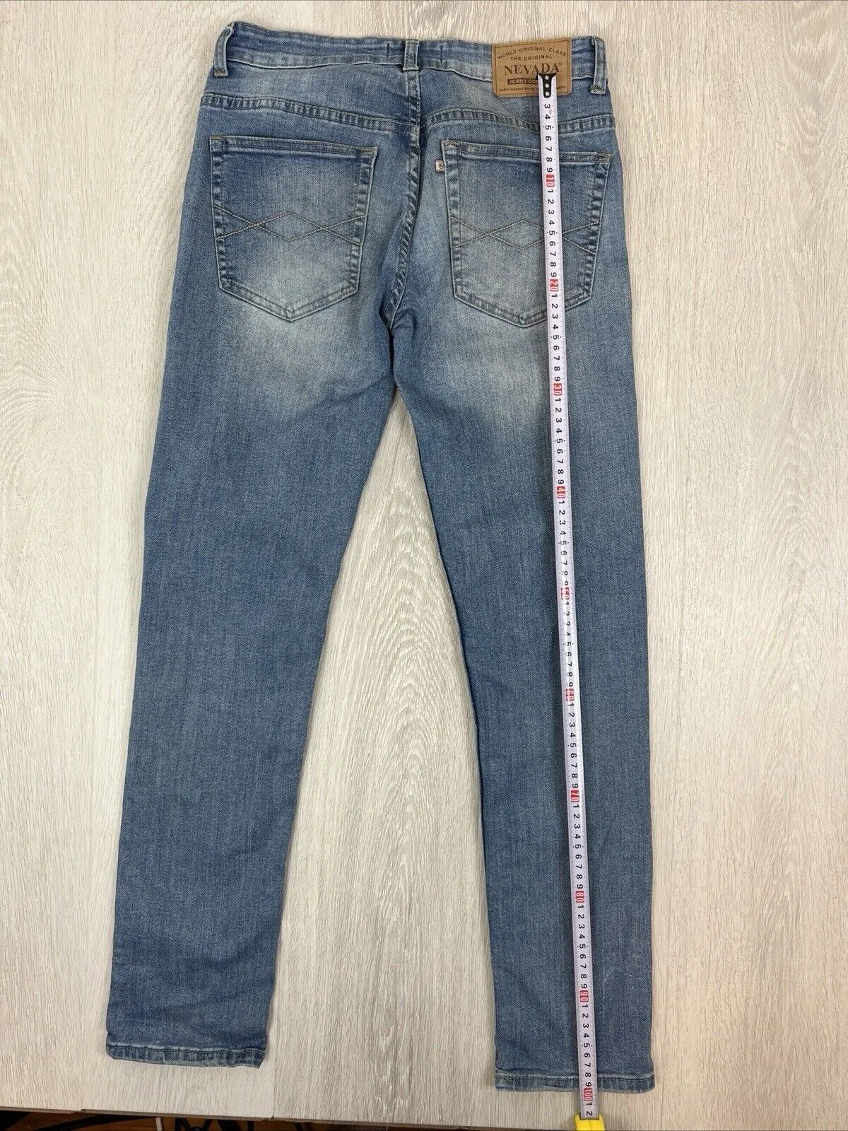Nevada Mens Blue Slim Denim Jeans Size 30