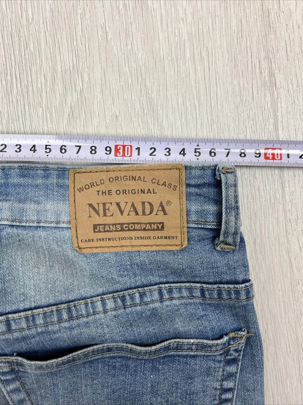 Nevada Mens Blue Slim Denim Jeans Size 30