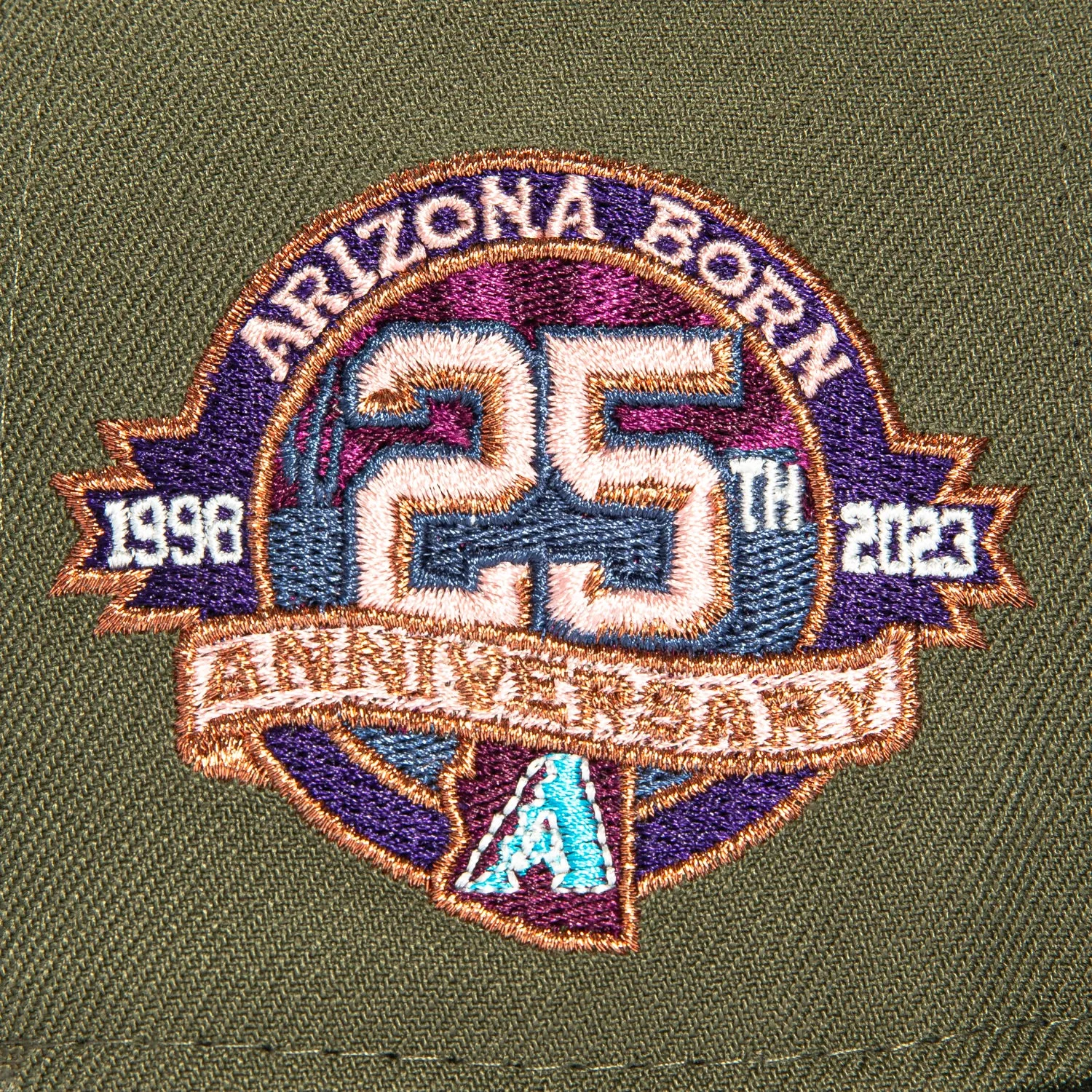 New Era 59Fifty Arizona Diamondbacks 25th Anniversary Patch D Hat - Olive, Black, Royal