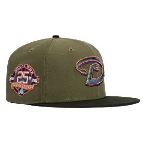 New Era 59Fifty Arizona Diamondbacks 25th Anniversary Patch D Hat - Olive, Black, Royal
