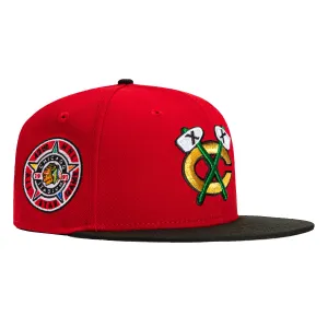 New Era 59Fifty Chicago Blackhawks 1991 All Star Game Patch Alternate Hat - Red, Black