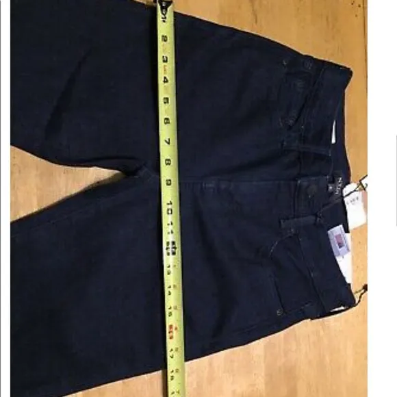 New NYDJ Sheri Blue JEANS Stretch Lift Beading 0