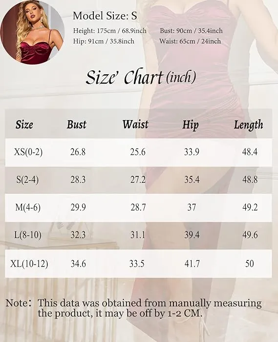NEW Women's Satin Ruched Bodycon Dress Slit Maxi Cocktail Elegant Dresses for Evening Party - Sz M - Retails $57  No Straps, could use strapless bra straps