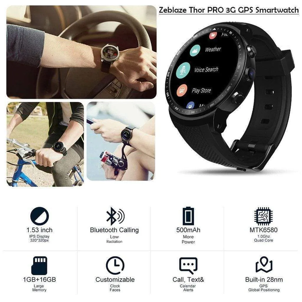 New Zeblaze Thor PRO 3G GPS Smartwatch