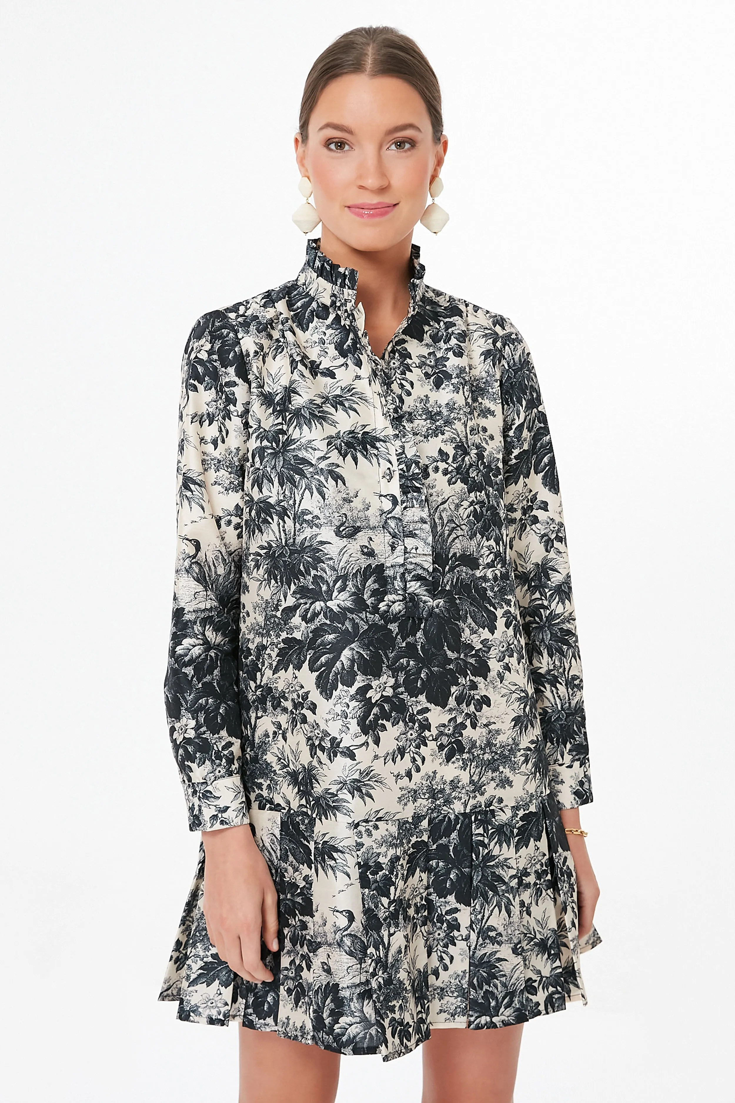 Noir Cypress Toile Tate Dress