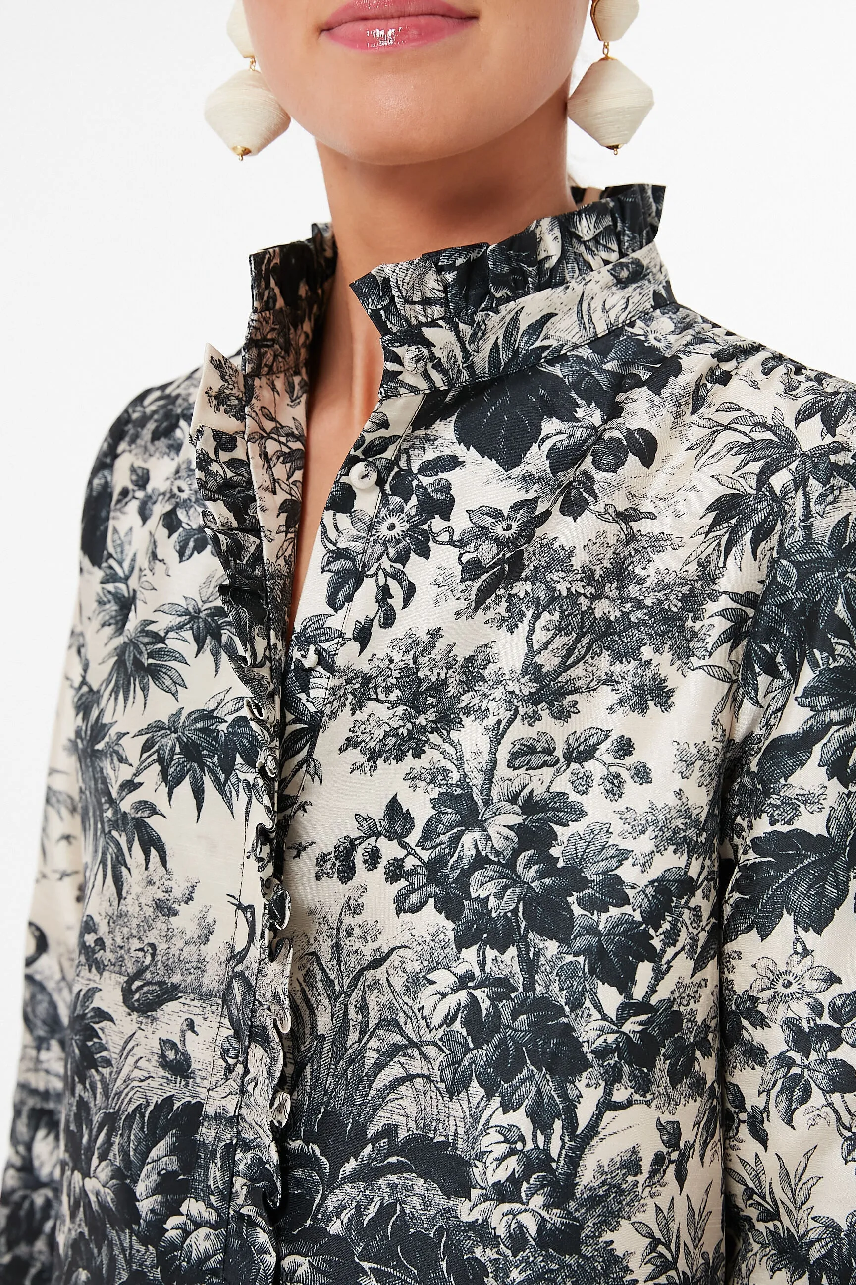 Noir Cypress Toile Tate Dress