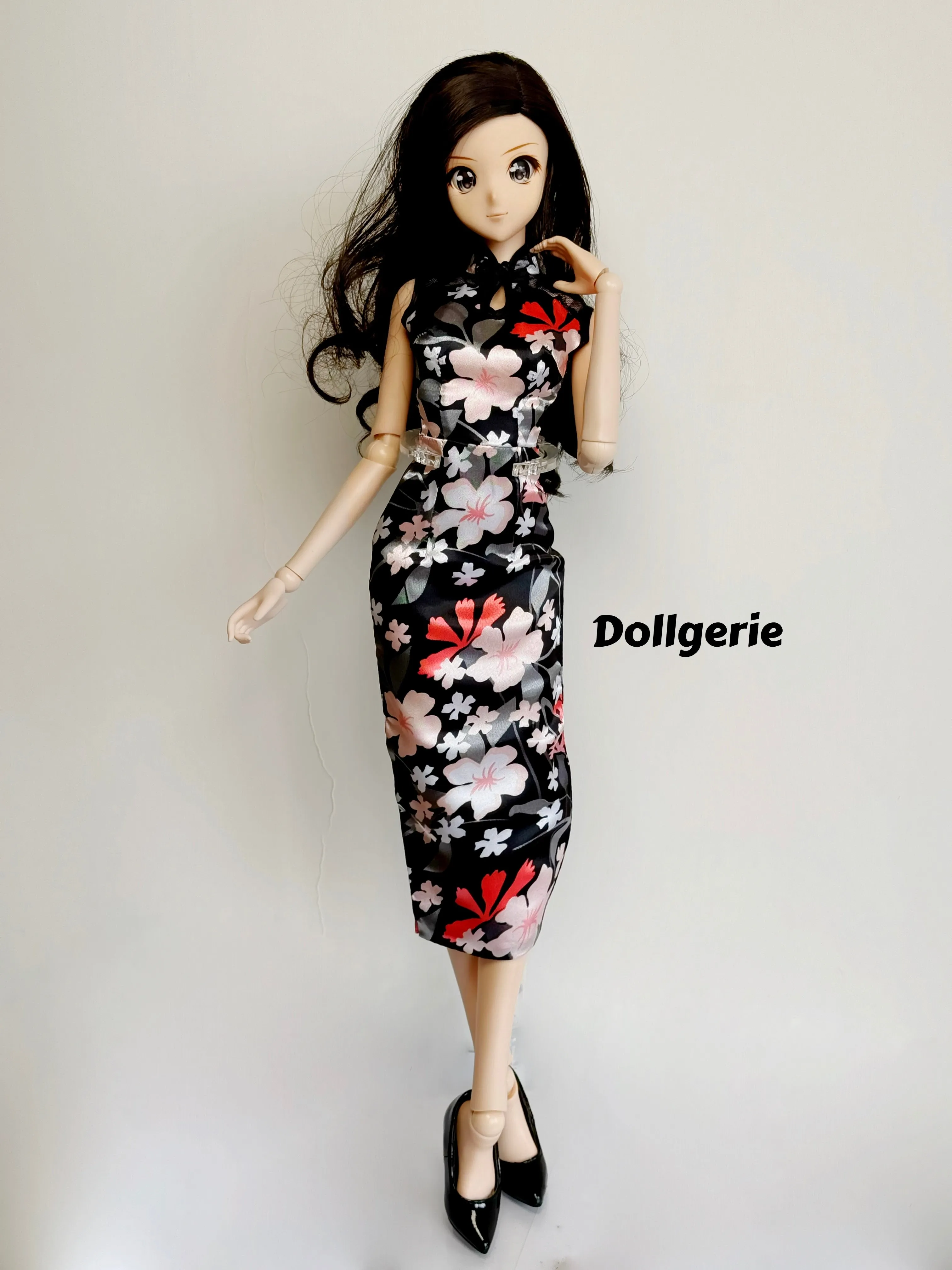 Noir Lace QiPao for SmartDoll