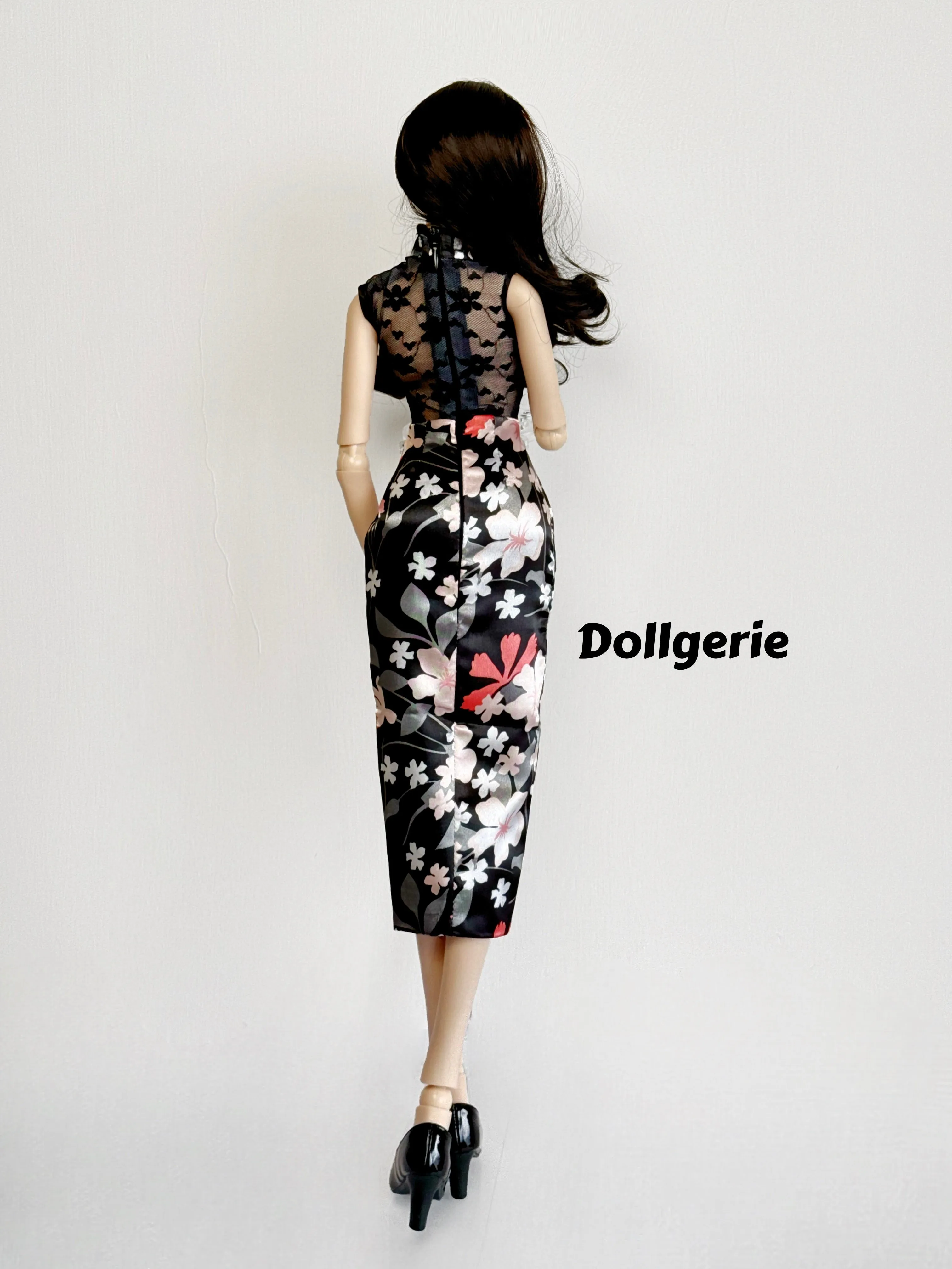 Noir Lace QiPao for SmartDoll