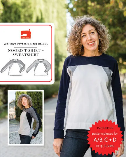 noord t-shirt   sweatshirt sewing pattern -- Liesl & Co