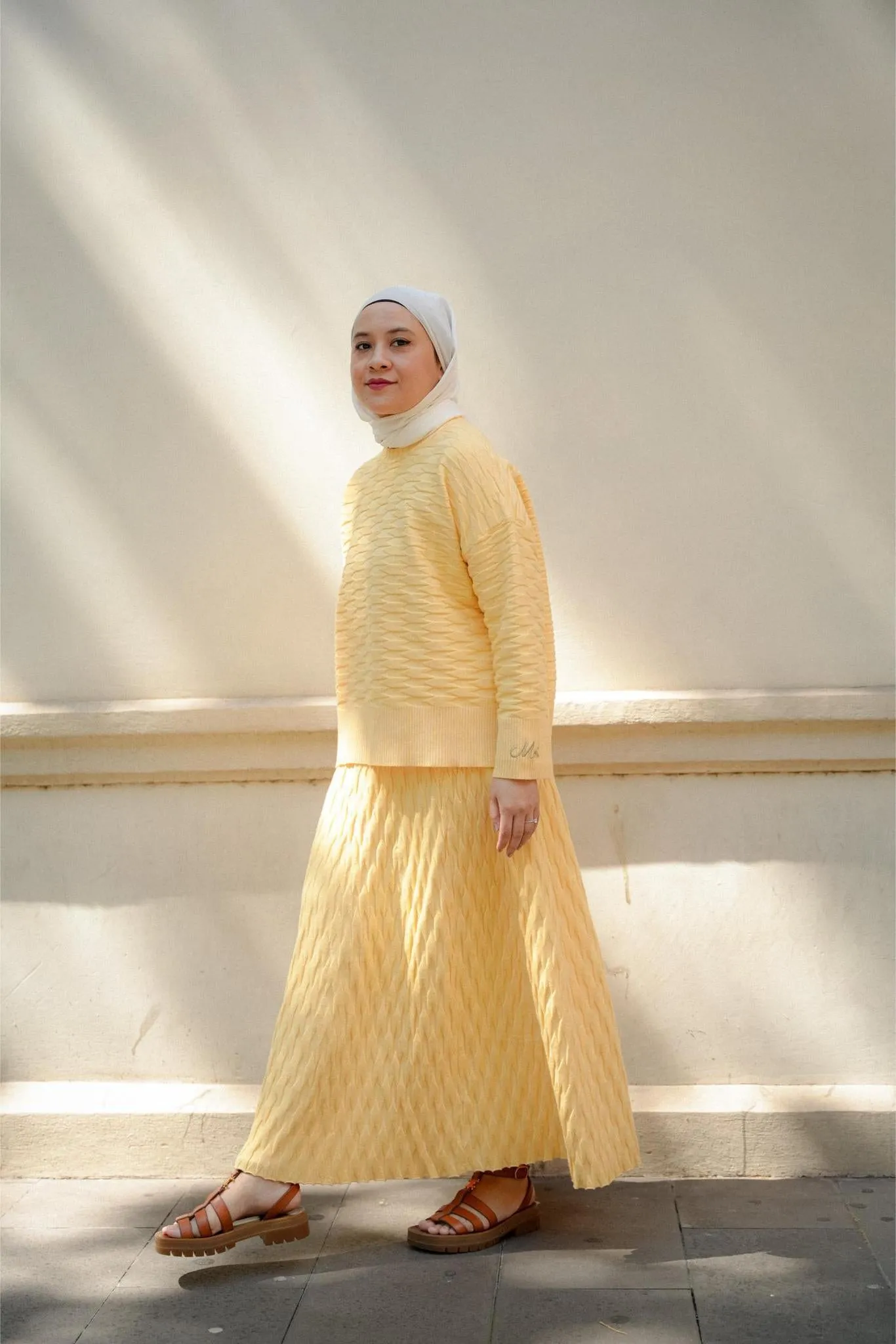 NUVOLA KNIT SKIRT IN BUTTER