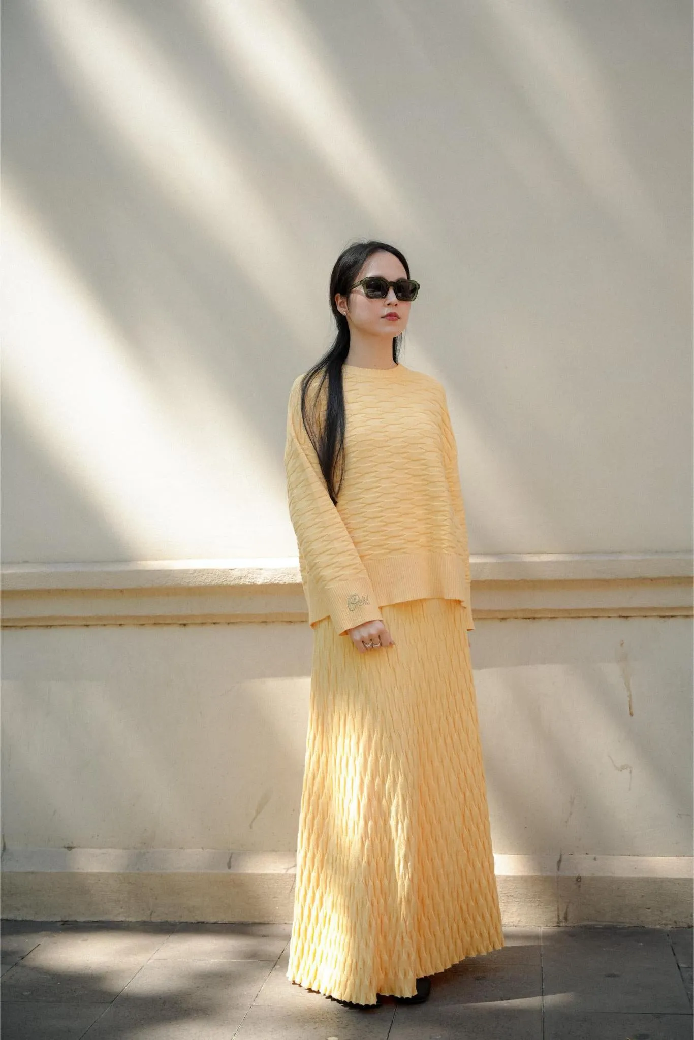 NUVOLA KNIT SKIRT IN BUTTER