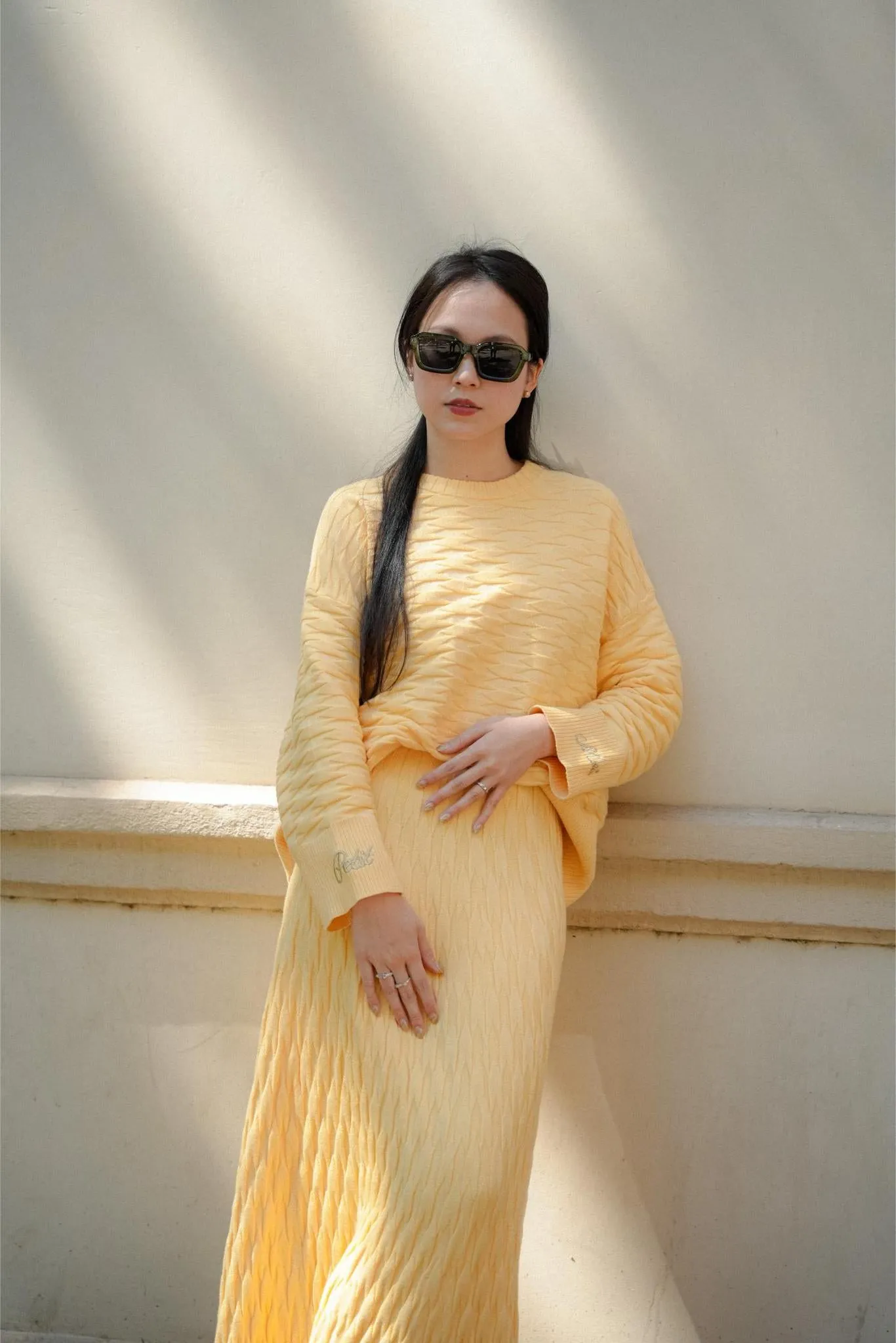 NUVOLA KNIT SKIRT IN BUTTER