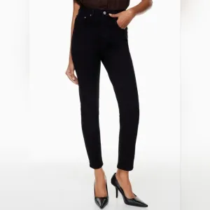 NWOT Aritzia Denim Forum The Yoko‎ High Rise Slim 30L Jeans Skinny Jeans Black