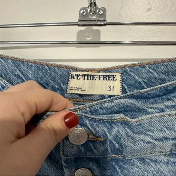 NWT Free People We The Free Crossroads Mid-Rise Slim Straight Jeans