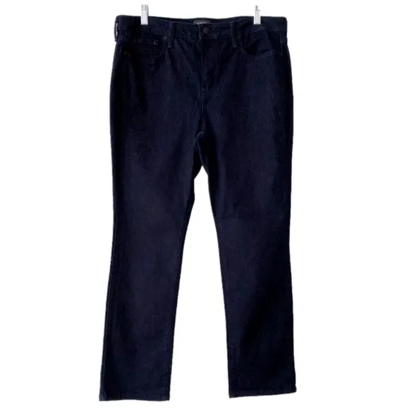 NYDJ Sheri Slim Rinse Dark Wash Lift Tuck Denim Blue Jeans Size 14P NWT