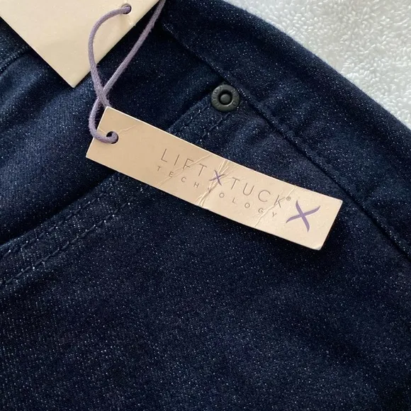 NYDJ Sheri Slim Rinse Dark Wash Lift Tuck Denim Blue Jeans Size 14P NWT