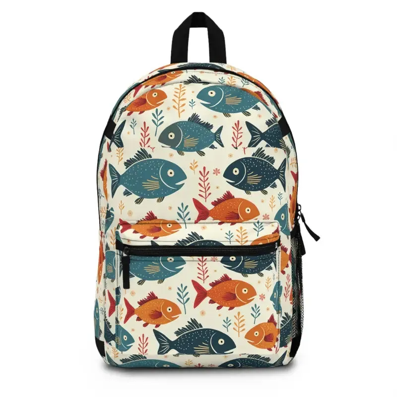 Ocean Vibes Colorful Fishes Backpack