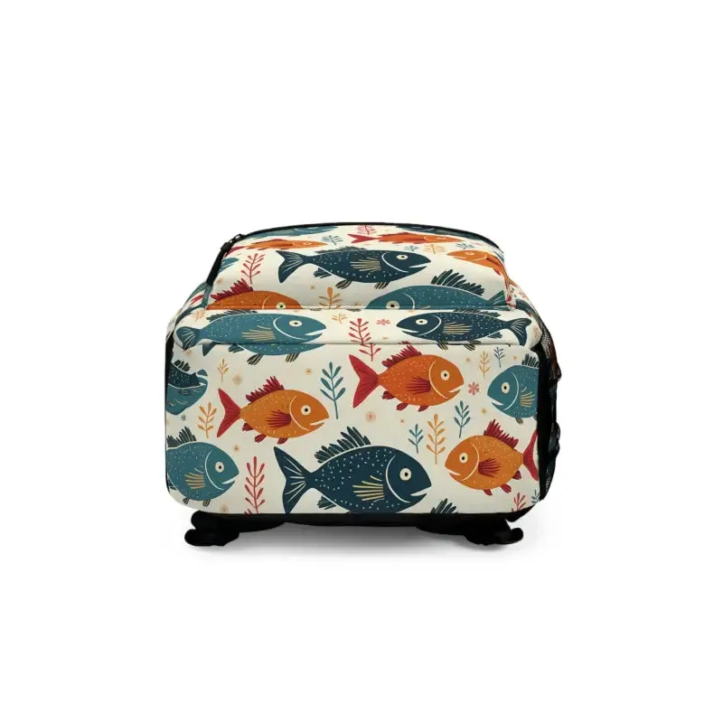Ocean Vibes Colorful Fishes Backpack