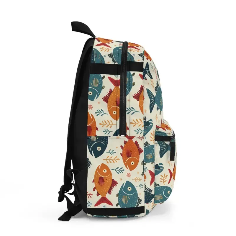 Ocean Vibes Colorful Fishes Backpack