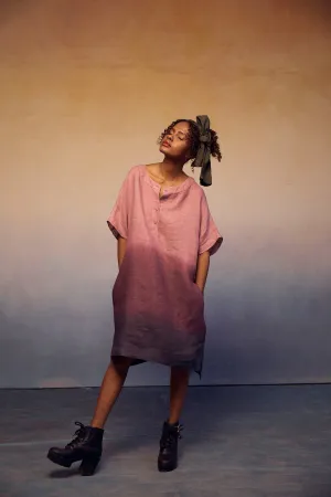 Ombre Block Dress - Lavender