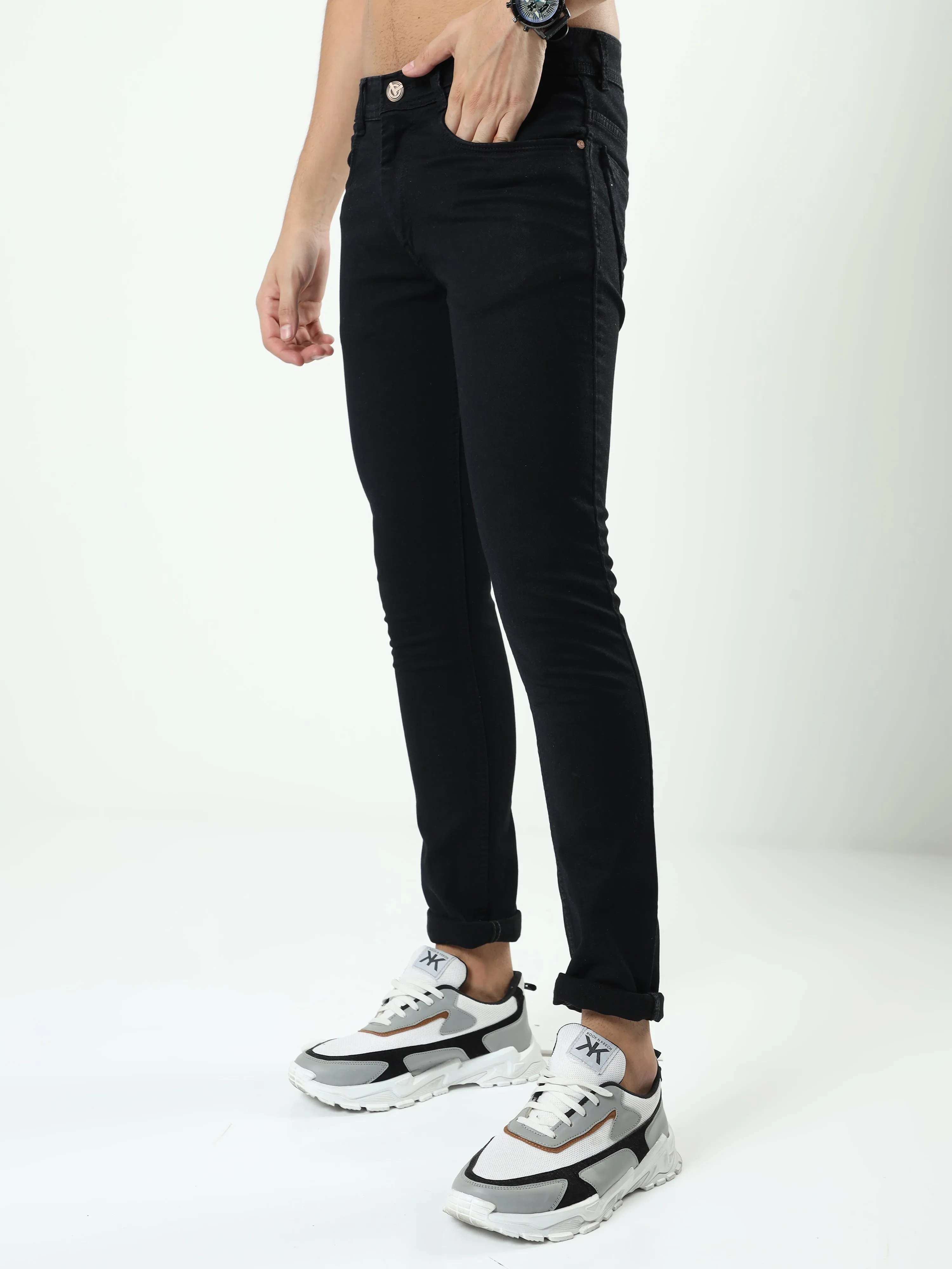 Onfire Black Denim Slim Fit - A7501A
