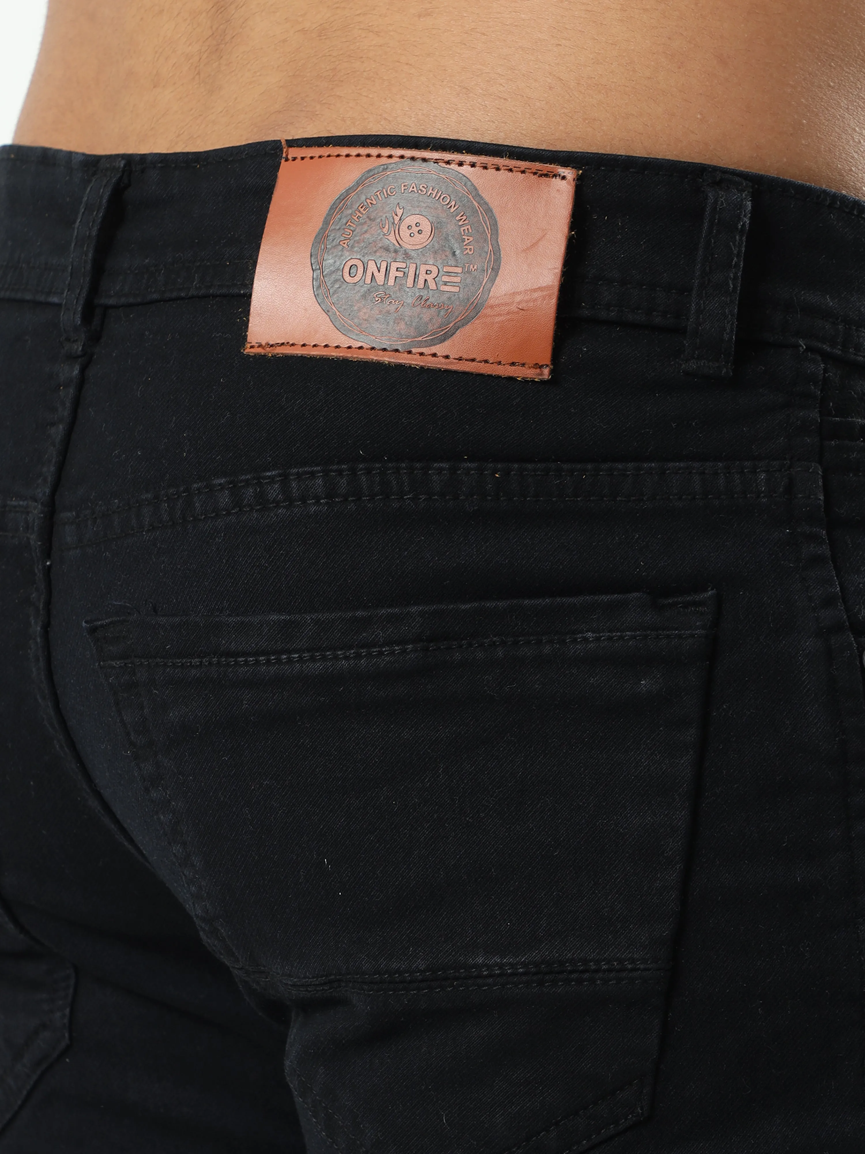 Onfire Black Denim Slim Fit - A7501A