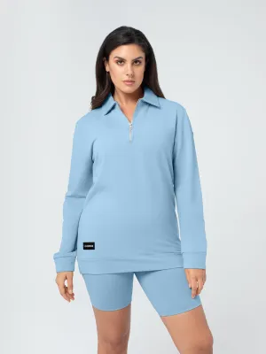 Organic Bamboo Women Cozy Half Zip Slim Fit Jumper