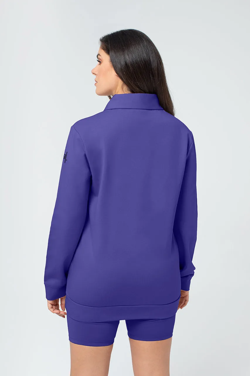 Organic Bamboo Women Cozy Half Zip Slim Fit Jumper