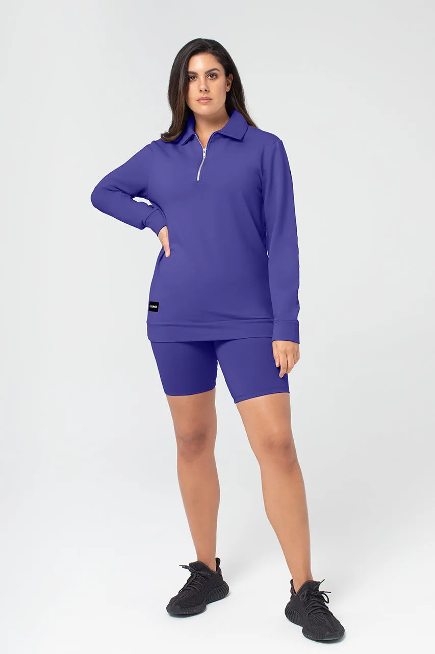 Organic Bamboo Women Cozy Half Zip Slim Fit Jumper